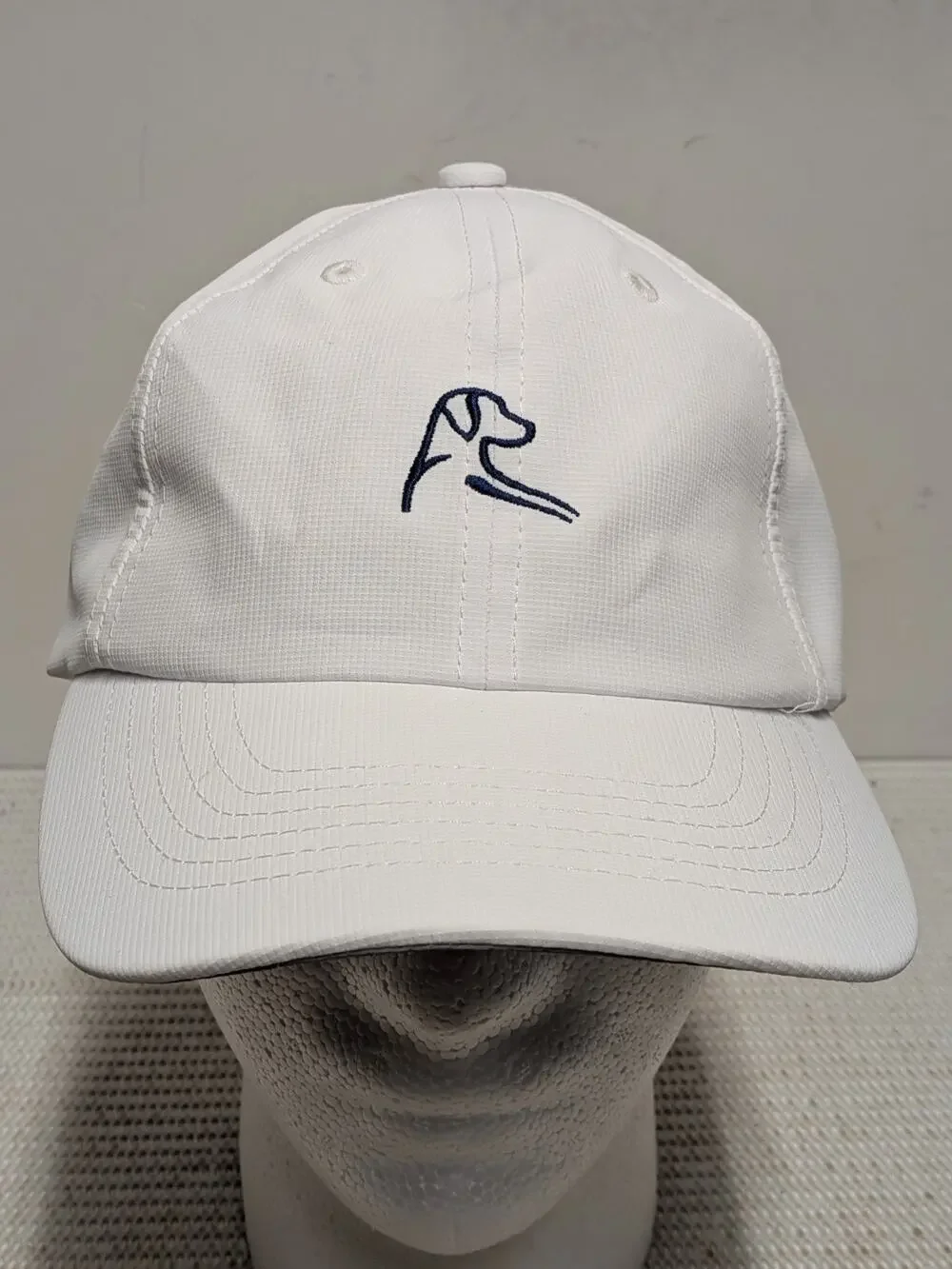 Rhoback Performance Hat White Ripstop Adjustable Strapback Golf Cap U00278 EUC